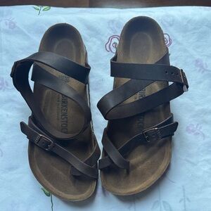 Birkenstock Womens Dark Brown Strappy Sandals size 38
